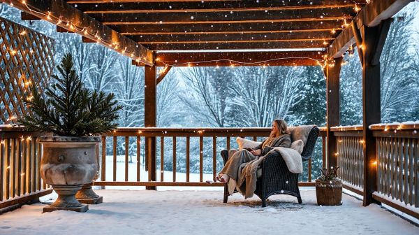 10 astuces pour protéger votre terrasse en hiver tout en gardant la lumière