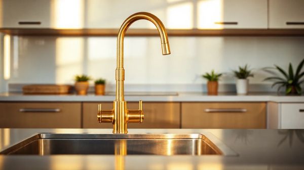 5 raisons d'adopter un mitigeur doré pour sublimer votre cuisine