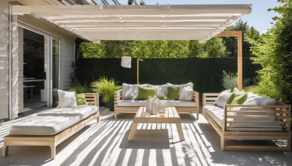 Améliorez votre extérieur avec une pergola bioclimatique blanche